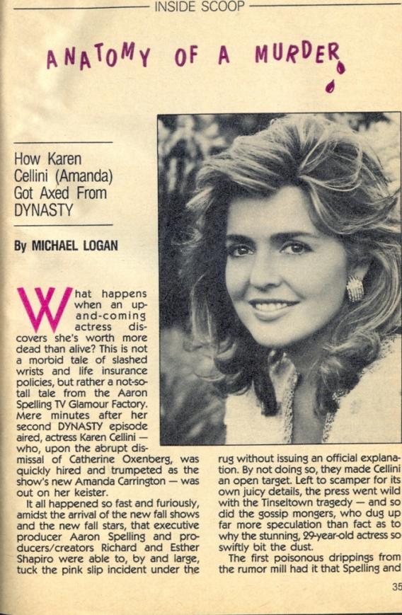 Dynasty-How Karen Cellini (Amanda) Got Axed from Dynasty-Soap Opera Digest 1987-01.jpg